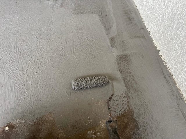 高砂市のベランダ防水に伴う樹脂モルタル塗布